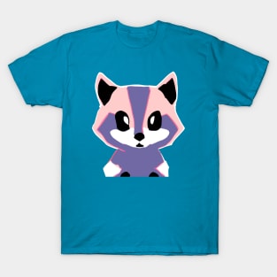 Colorful Cartoon Raccoon Kit aka Baby Trash Panda (MD23Ani001) T-Shirt